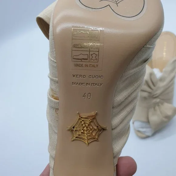 Charlotte Olympia Llona Bow Slip on Heels - Picture 8 of 9